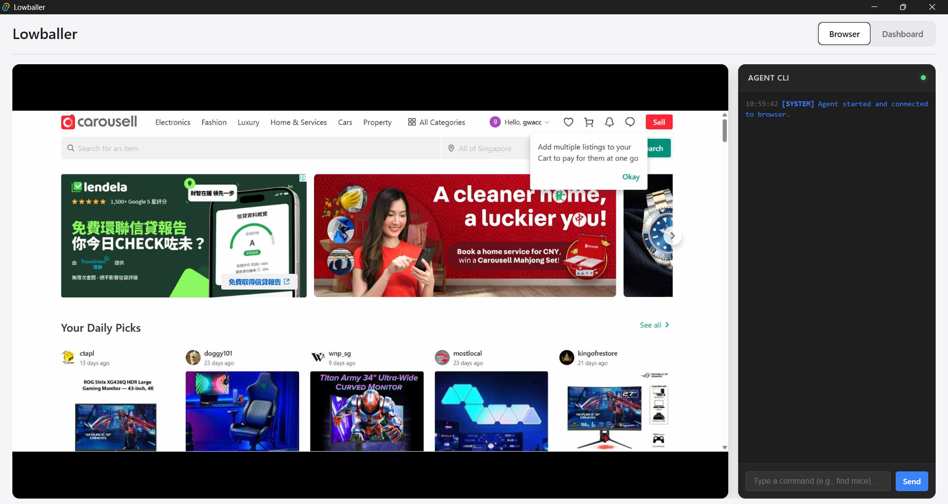 Cheapskate.ai Dashboard